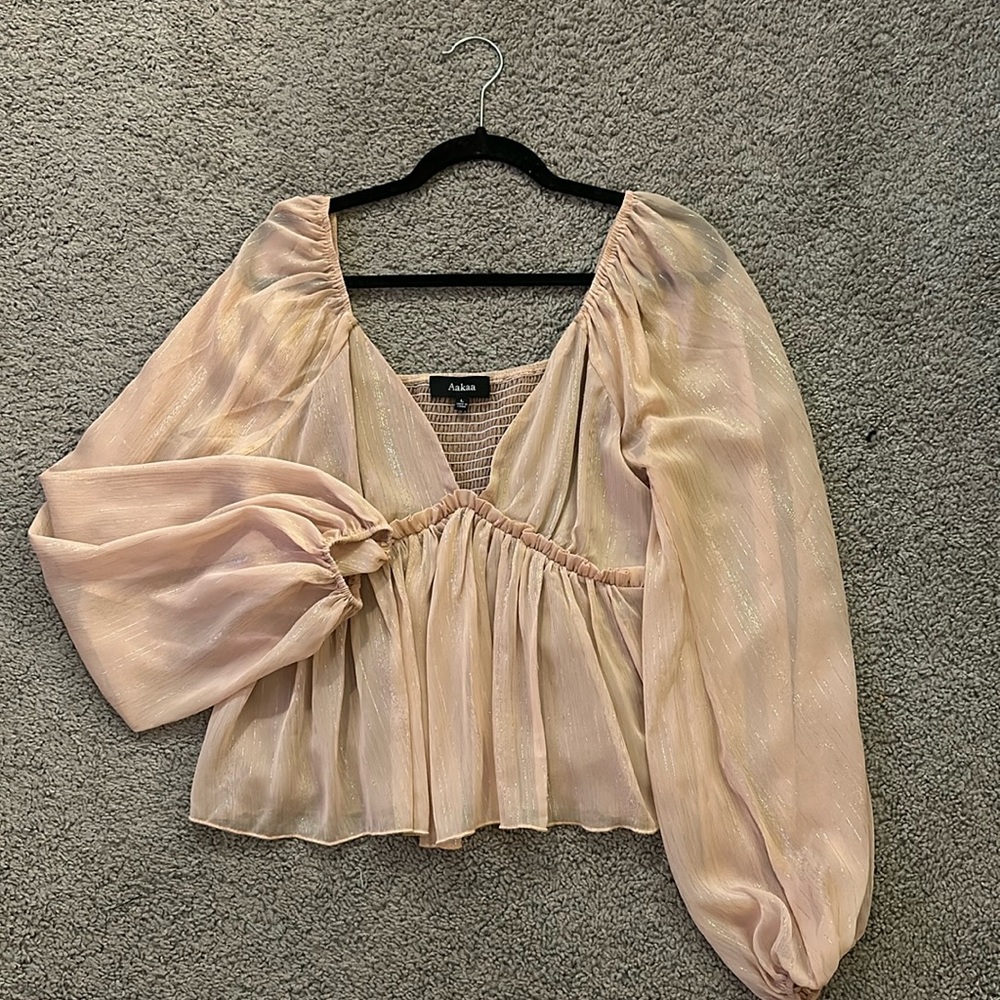 Glitter flowy blouse